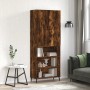 Aparador alto madera contrachapada roble ahumado 69,5x34x180 cm de vidaXL, Aparadores - Ref: Foro24-3196088, Precio: 127,13 €...