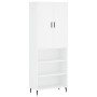 Aparador alto madera contrachapada blanco 69,5x34x180 cm de vidaXL, Aparadores - Ref: Foro24-3196083, Precio: 135,08 €, Descu...