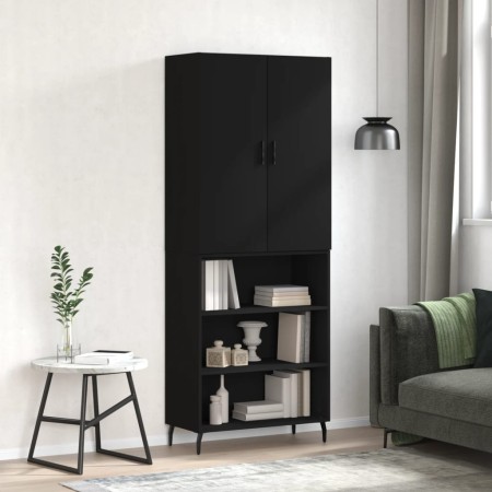 Aparador alto madera contrachapada negro 69,5x34x180 cm de vidaXL, Aparadores - Ref: Foro24-3196084, Precio: 141,45 €, Descue...