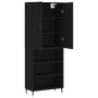 Aparador alto madera contrachapada negro 69,5x34x180 cm de vidaXL, Aparadores - Ref: Foro24-3196084, Precio: 141,45 €, Descue...