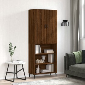 Tall brown oak plywood sideboard 69.5x34x180 cm by vidaXL, Sideboards - Ref: Foro24-3196090, Price: 125,99 €, Discount: %