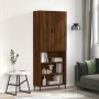 Tall brown oak plywood sideboard 69.5x34x180 cm by vidaXL, Sideboards - Ref: Foro24-3196090, Price: 131,01 €, Discount: %