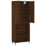 Aparador alto madera contrachapada marrón roble 69,5x34x180 cm de vidaXL, Aparadores - Ref: Foro24-3196090, Precio: 131,01 €,...