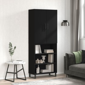 Tall black plywood sideboard 69.5x34x180 cm by vidaXL, Sideboards - Ref: Foro24-3196092, Price: 132,64 €, Discount: %