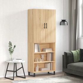 Aparador alto madera contrachapada color roble 69,5x34x180 cm de vidaXL, Aparadores - Ref: Foro24-3196094, Precio: 137,99 €, ...