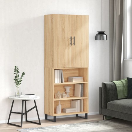 Aparador alto madera contrachapada color roble 69,5x34x180 cm de vidaXL, Aparadores - Ref: Foro24-3196094, Precio: 137,98 €, ...