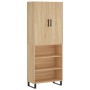 Aparador alto madera contrachapada color roble 69,5x34x180 cm de vidaXL, Aparadores - Ref: Foro24-3196094, Precio: 137,98 €, ...