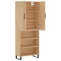 Aparador alto madera contrachapada color roble 69,5x34x180 cm de vidaXL, Aparadores - Ref: Foro24-3196094, Precio: 137,98 €, ...