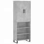 Concrete gray plywood tall sideboard 69.5x34x180 cm by vidaXL, Sideboards - Ref: Foro24-3196095, Price: 138,44 €, Discount: %