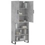 Aparador alto madera contrachapada gris hormigón 69,5x34x180 cm de vidaXL, Aparadores - Ref: Foro24-3196095, Precio: 138,44 €...