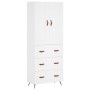 Aparador alto madera contrachapada blanco 69,5x34x180 cm de vidaXL, Aparadores - Ref: Foro24-3199721, Precio: 165,99 €, Descu...