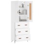 Aparador alto madera contrachapada blanco 69,5x34x180 cm de vidaXL, Aparadores - Ref: Foro24-3199721, Precio: 165,99 €, Descu...