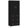 Tall black plywood sideboard 69.5x34x180 cm by vidaXL, Sideboards - Ref: Foro24-3199722, Price: 188,71 €, Discount: %