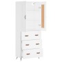 Aparador alto madera contrachapada blanco 69,5x34x180 cm de vidaXL, Aparadores - Ref: Foro24-3199721, Precio: 165,99 €, Descu...