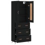 Tall black plywood sideboard 69.5x34x180 cm by vidaXL, Sideboards - Ref: Foro24-3199722, Price: 188,71 €, Discount: %