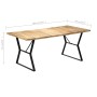 Solid mango wood dining table 180x90x76 cm by vidaXL, Kitchen and dining tables - Ref: Foro24-247945, Price: 259,97 €, Discou...