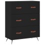 Tall black plywood sideboard 69.5x34x180 cm by vidaXL, Sideboards - Ref: Foro24-3199722, Price: 188,71 €, Discount: %