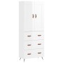 High glossy white plywood sideboard 69.5x34x180 cm by vidaXL, Sideboards - Ref: Foro24-3199723, Price: 172,30 €, Discount: %