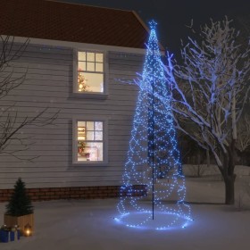 Weihnachtsbaum mit Metallstange 1400 LEDs blau 5 m von vidaXL, Weihnachtsbäume - Ref: Foro24-328636, Preis: 123,99 €, Rabatt: %