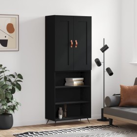 Aparador alto madera contrachapada negro 69,5x34x180 cm de vidaXL, Aparadores - Ref: Foro24-3200042, Precio: 133,99 €, Descue...