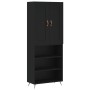 Tall black plywood sideboard 69.5x34x180 cm by vidaXL, Sideboards - Ref: Foro24-3200042, Price: 137,06 €, Discount: %