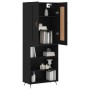 Tall black plywood sideboard 69.5x34x180 cm by vidaXL, Sideboards - Ref: Foro24-3200042, Price: 137,06 €, Discount: %