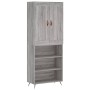 Aparador alto madera contrachapada gris sonoma 69,5x34x180 cm de vidaXL, Aparadores - Ref: Foro24-3200047, Precio: 118,53 €, ...