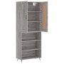 Aparador alto madera contrachapada gris sonoma 69,5x34x180 cm de vidaXL, Aparadores - Ref: Foro24-3200047, Precio: 118,53 €, ...