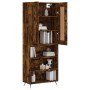 Aparador alto madera contrachapada roble ahumado 69,5x34x180 cm de vidaXL, Aparadores - Ref: Foro24-3200046, Precio: 114,99 €...