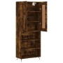 Aparador alto madera contrachapada roble ahumado 69,5x34x180 cm de vidaXL, Aparadores - Ref: Foro24-3200046, Precio: 114,99 €...