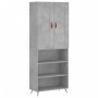 Concrete gray plywood tall sideboard 69.5x34x180 cm by vidaXL, Sideboards - Ref: Foro24-3200045, Price: 116,50 €, Discount: %