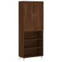 Aparador alto madera contrachapada marrón roble 69,5x34x180 cm de vidaXL, Aparadores - Ref: Foro24-3200048, Precio: 117,62 €,...