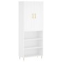 Aparador alto madera contrachapada blanco 69,5x34x180 cm de vidaXL, Aparadores - Ref: Foro24-3200057, Precio: 134,88 €, Descu...