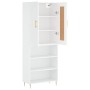 Aparador alto madera contrachapada blanco 69,5x34x180 cm de vidaXL, Aparadores - Ref: Foro24-3200057, Precio: 134,88 €, Descu...