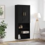 Tall black plywood sideboard 69.5x34x180 cm by vidaXL, Sideboards - Ref: Foro24-3200058, Price: 141,52 €, Discount: %