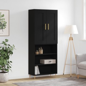 Aparador alto madera contrachapada negro 69,5x34x180 cm de vidaXL, Aparadores - Ref: Foro24-3200058, Precio: 141,76 €, Descue...