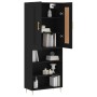 Tall black plywood sideboard 69.5x34x180 cm by vidaXL, Sideboards - Ref: Foro24-3200058, Price: 141,76 €, Discount: %