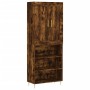 Aparador alto madera contrachapada roble ahumado 69,5x34x180 cm de vidaXL, Aparadores - Ref: Foro24-3200062, Precio: 114,53 €...