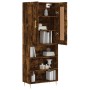 Aparador alto madera contrachapada roble ahumado 69,5x34x180 cm de vidaXL, Aparadores - Ref: Foro24-3200062, Precio: 114,53 €...