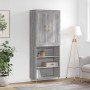 Aparador alto madera contrachapada gris sonoma 69,5x34x180 cm de vidaXL, Aparadores - Ref: Foro24-3200063, Precio: 117,88 €, ...