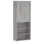 Aparador alto madera contrachapada gris sonoma 69,5x34x180 cm de vidaXL, Aparadores - Ref: Foro24-3200063, Precio: 117,88 €, ...