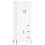 Aparador alto madera contrachapada blanco 69,5x34x180 cm de vidaXL, Aparadores - Ref: Foro24-3200009, Precio: 164,08 €, Descu...