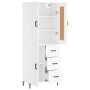 Aparador alto madera contrachapada blanco 69,5x34x180 cm de vidaXL, Aparadores - Ref: Foro24-3200009, Precio: 164,08 €, Descu...