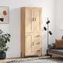 Aparador alto madera contrachapada color roble 69,5x34x180 cm de vidaXL, Aparadores - Ref: Foro24-3200012, Precio: 174,14 €, ...