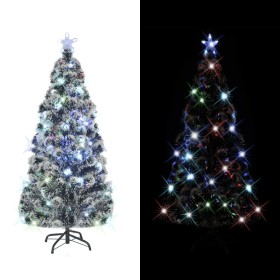 Árbol de Navidad artificial con soporte/LED fibra óptica 150 cm de vidaXL, Arboles de navidad - Ref: Foro24-242426, Precio: 5...