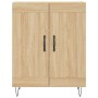 High oak-colored plywood sideboard 69.5x34x180 cm by vidaXL, Sideboards - Ref: Foro24-3189952, Price: 134,49 €, Discount: %