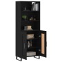 Tall black plywood sideboard 69.5x34x180 cm by vidaXL, Sideboards - Ref: Foro24-3189982, Price: 146,99 €, Discount: %