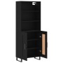 Tall black plywood sideboard 69.5x34x180 cm by vidaXL, Sideboards - Ref: Foro24-3189982, Price: 146,99 €, Discount: %