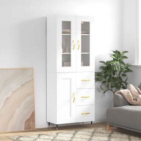 Tall white plywood sideboard 69.5x34x180 cm by vidaXL, Sideboards - Ref: Foro24-3198641, Price: 220,99 €, Discount: %