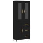 Tall black plywood sideboard 69.5x34x180 cm by vidaXL, Sideboards - Ref: Foro24-3198642, Price: 185,99 €, Discount: %